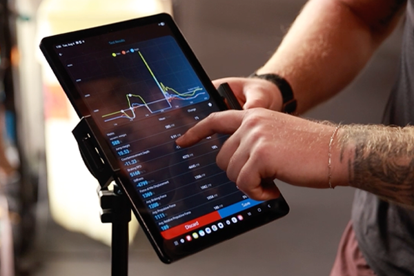 Photo: tablet with stats