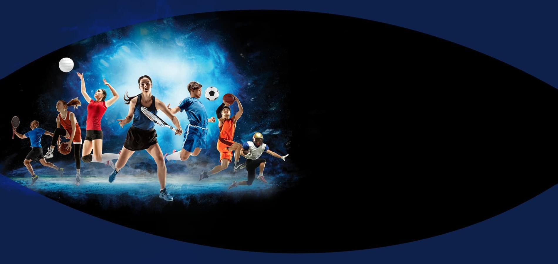 collage of athletes